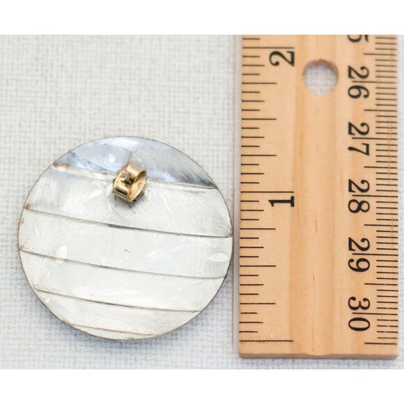 Vintage Silver Circles Geometric Stud Earrings - A5 - Picture 2 of 2